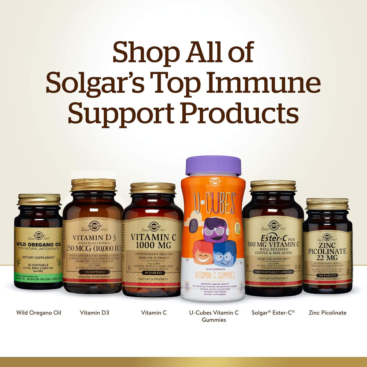 Solgar Vitamin C 1000 mg, 250 Vegetable Capsules, Non-GMO, Gluten Free