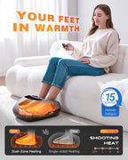 KINGJOY Foot Massager with Heat for Neuropathy, [2026 Upgraded], Deep Kneading Shiatsu Foot Massager for Plantar Fasciitis, Fits Up to Men Size 14, Ideal for Seniors and Family Daily Care