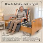 Electric Rotating Hospital Medical Beds for Senior Disabled Home Care Use | 750lbs, 90° Rotated Nursing Beds for Home Care with Adjustable Lateral Tilt & Backrest Leg Height