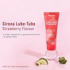 Sirona Lube Strawberry Flavoured Natural Lubricant Gel for Men & Women | Glycerine Free | Water-Based | Everyday Vaginal Moisturizer - 50 ml