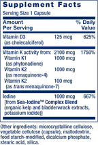 Life Extension Vitamins D and K with Sea-Iodine for Thyroid, 60 Capsules