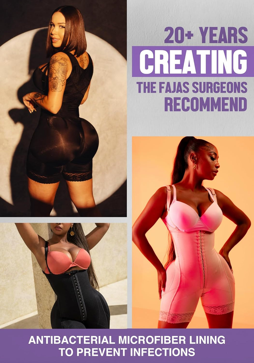 Snatched Body Post Surgery Tummy Control Shapewear Bodysuit | Stage 2 Faja Short Leg | Fajas Colombianas for Post-Op BBL