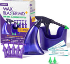 eosera Wax Blaster MD+ Ear Wax Cleaning System | Includes 5 Single-Use Vials and 3 Premixed Packets - Complete Earwax Irrigation Kit for Stubborn and Routine Ear Cleaning