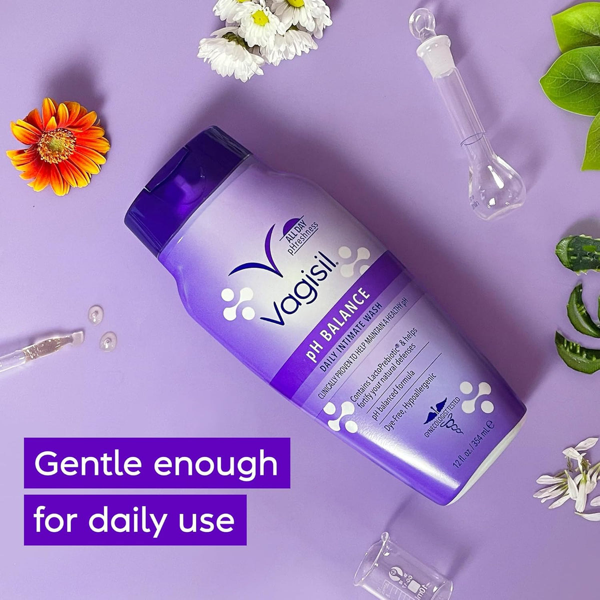 Vagisil pH Balance Intimate Wash for Women, Daily External Feminine Hygiene with LactoPrebiotic, Helps Fortify Natural Defences, 354ml