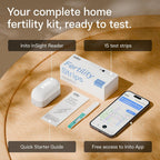 Inito Fertility Monitor & Hormone Tracker for Women | Track and Confirm Ovulation | Measures Estrogen, LH, PdG, FSH |Includes 15 Strips + Free app (Compatible with All iPhones)