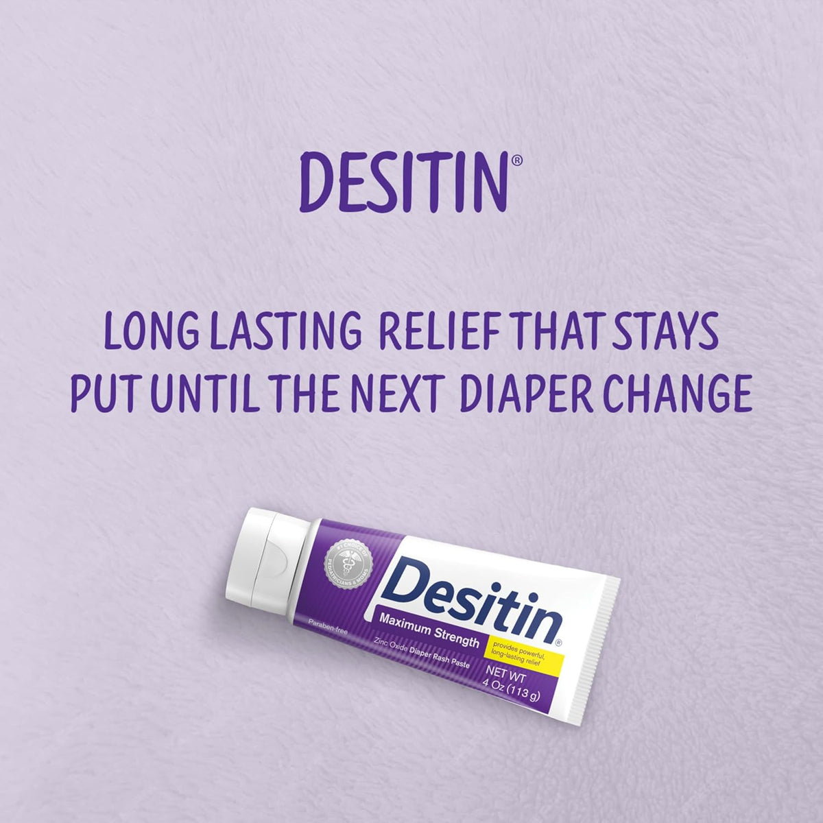 Desitin Maximum Strength Baby Diaper Rash Cream With 40% Zinc Oxide for Diaper Rash Relief & Prevention, 4.8 Ounce