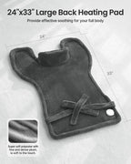 RENPHO Heating Pad for Back, Gift for Women & Men, FSA Eligible HSA | Fits for Neck & Shoulders, 6 Heat Levels, Weighted for Snug Fit, ETL Certified, Birthday Gift for Mom & Dad, 24 x 33", Gray
