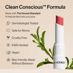 Honest Beauty Moisturizing Vegan Tinted Lip Balm, Antioxidant-Rich, Melon