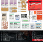 RHINO RESCUE Waterproof First Aid Kit, 114pc Ultralight Compact Gear | Medical Kit for Backpacking, Cycling, Travel, Vehicles, Climbing, Easy to Carry in a Carry-on