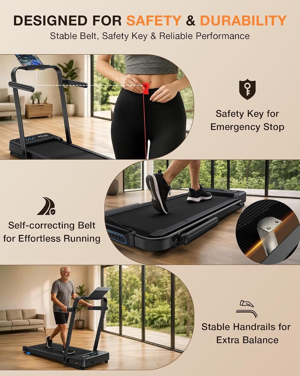 WELLFIT 12% Auto Incline Walking Pad with Handle Bar, Under Desk Treadmill | 40''x16'' Wide Belt, 375lbs+ Capacity, Quiet Motor, Voice Control, Space Saving, Foldable Treadmills for Home Small & Seniors