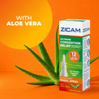 Zicam Extreme Congestion Relief Nasal Spray, Aloe Vera, 0.50 Fl Oz | 12 Hour Relief, Sinus Pressure Relief, Cold and Allergy Relief, Fast Acting Nasal Spray