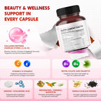 Collagen Biotin Supplement, 10000 mcg Biotin with Collagen Peptides, Hyaluronic Acid, Keratin, Resveratrol & Saw Palmetto, Skin Hair Nails & Joint Support*, 150 Capsules, Non-GMO