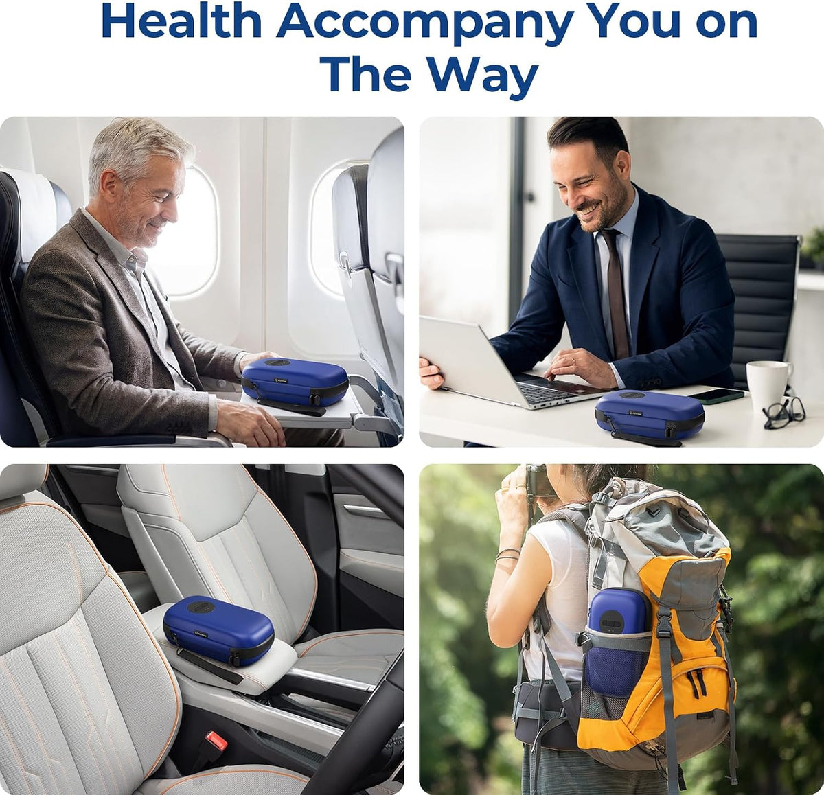 AUVON Insulin Cooler Travel Case with Rechargeable Temp Display, Insulin Pen Cooler Travel Case with 2 x 160g TSA Approved Ice Packs, Waterproof Insulated Cooler Bag for Daily Use & Trip