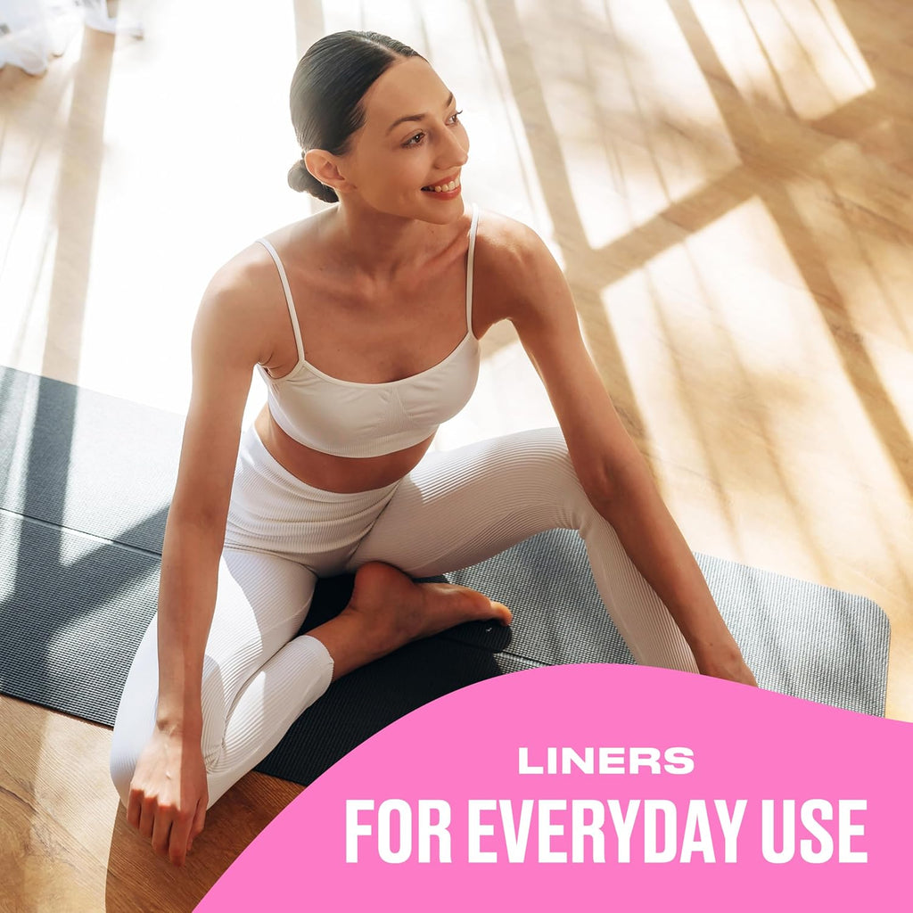 Carefree Panty Liners, Extra Long Liners, Unwrapped, Unscented, 100ct
