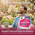 AXIV Allergy Relief Softgels, Antihistamine Medicine & Cold Symptom Relief, Dye-Free Liquid Gels, 25 mg Diphenhydramine HCl, Runny Nose, Sneezing, 24 Count (24 Softgels)