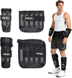 Ankle Wrist Weights 5lb/10lb/15lb/20lb/25lb/30lb Adjustable Leg Arm Weights for Men Walking Pilates Exercise Workout Gym Aerobics