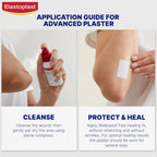 Elastoplast Waterproof XL Fast Healing Wound Dressings 6.5cm x 4.3cm (8 Pack) | Reduces Risk of Scarring | Extra Strong Adhesion | Waterproof Plaster | Protects Wounds from Dirt & Bacteria