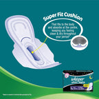 Whisper Maxi Overnight Sanitary Pads - XL Wings (15 Count)