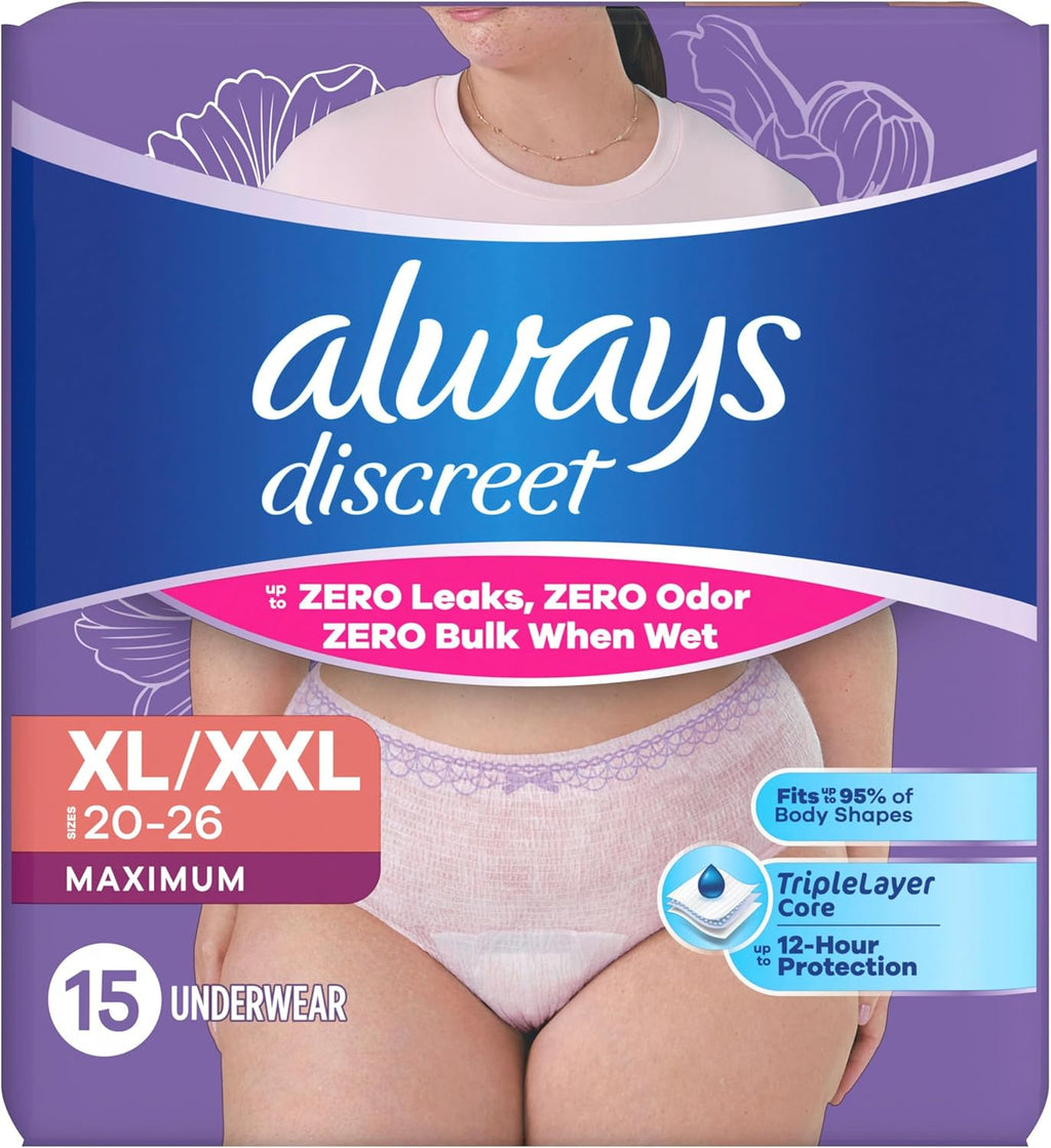 Always Discreet Disposable Underwear Disposable Postpartum 15 pieces