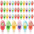24 Pack Mini Hand Sanitizer Travel Size Scented with Keychain