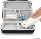 USA Gear 7.5" Thermometer Case - Digital Thermometer Case for Forehead Thermometer, Infrared Thermometer, Ear Thermometer Compatible with Braun, Goodbaby, iHealth, iProven & More Thermometers - Black
