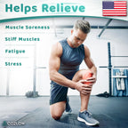 Muscle Roller Stick, Green, Hand Held Body Massager, 9 Rollers