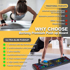 IUT Solid Push Up Board 15 in 1 Home Workout Equipment Multi-Functional Pushup Stands System Fitness Floor Chest Muscle Exercise Professional Equipment Burn Fat