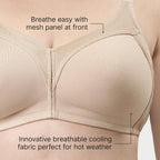 Enamor AB75 M Frame No Bounce Full Support Cotton Bra for Women - Non-Padded Non-Wired & Full Coverage with Cooling Technology | Available in Solid Colours