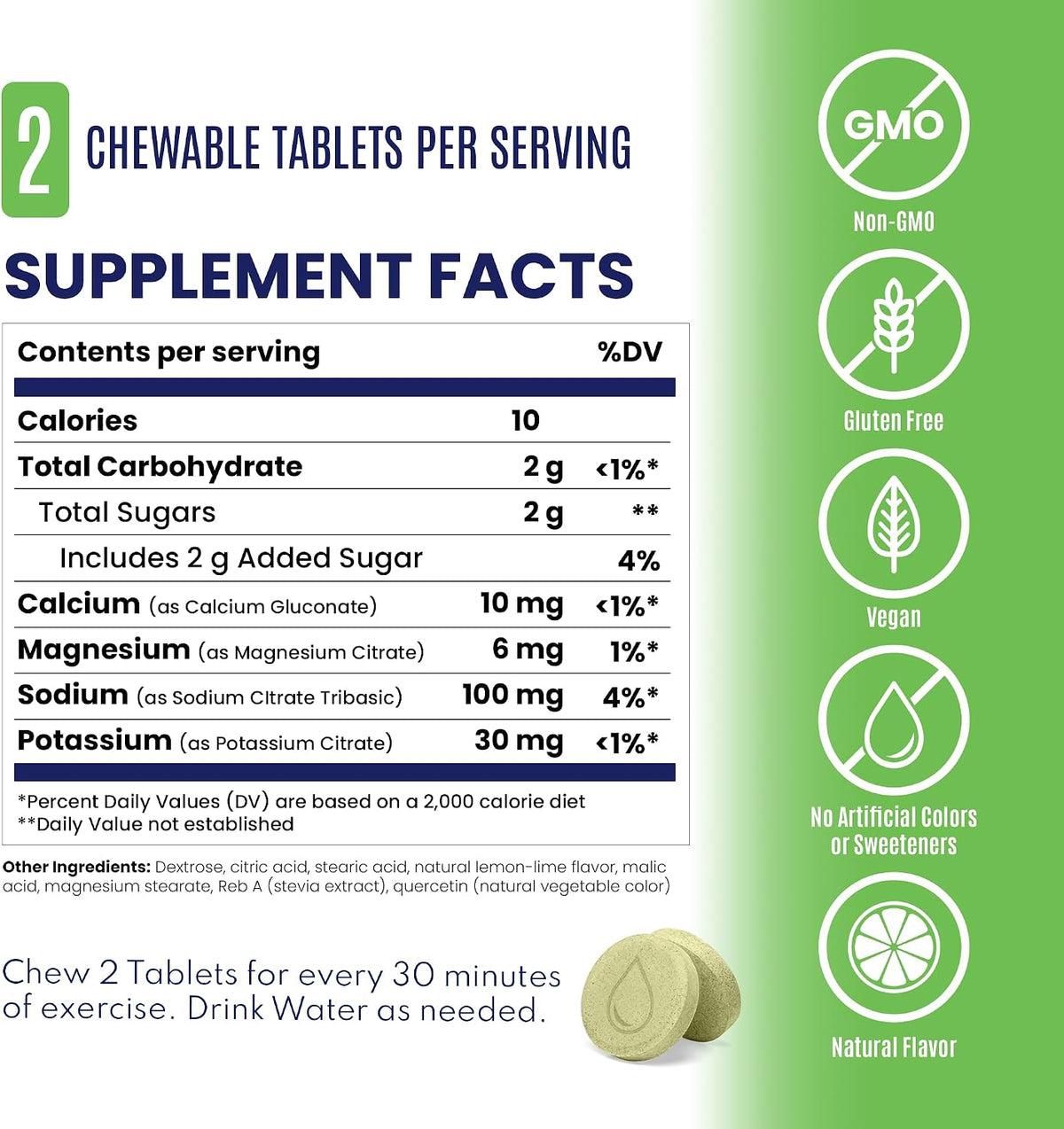 SaltStick Electrolyte FastChews Lemon Lime - 120 Chewable Tablets | Chewable electrolyte tablets that start working in 45 seconds. No mixing or waiting—just chew for hydration on the go.