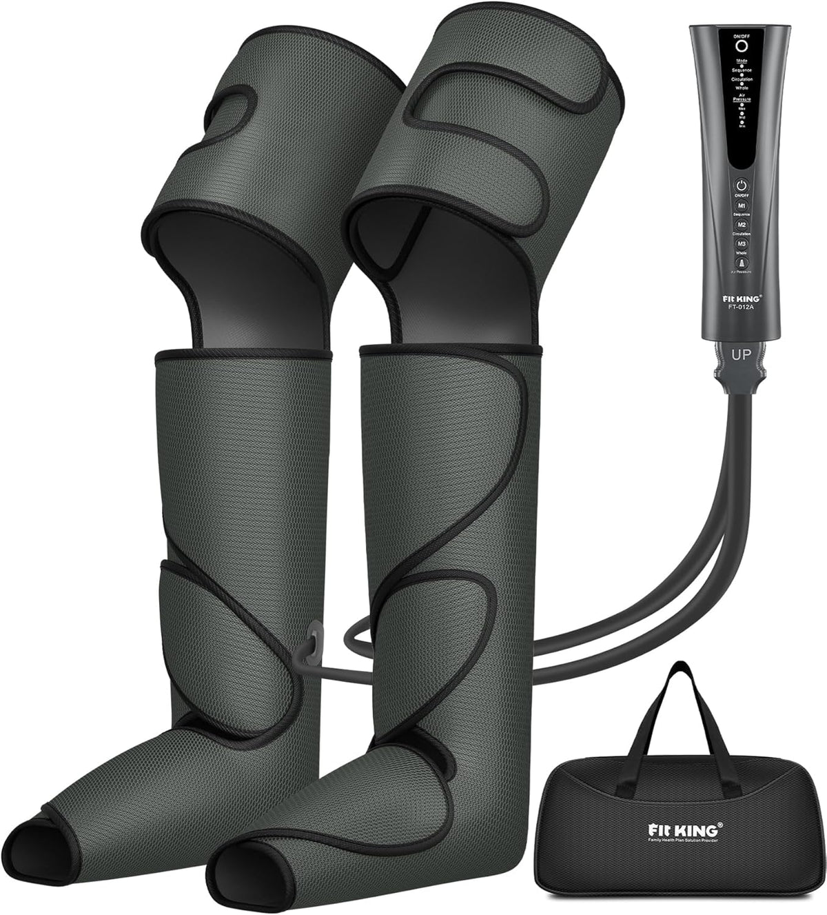 FIT KING Pressotherapy Boots Legs with Air Compression, Pressotherapy for Home, Relieves Pain, Improves Circulation and Varicose Veins for Officers and Elderly (Feet, Calf and Thigh)