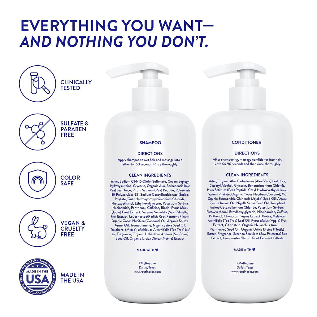 Routine Wellness Anti-Thinning Shampoo & Conditioner - Lavender & Cedar