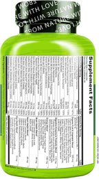 NATURELO Whole Food Multivitamin for Women - with Vitamins, Minerals, & Organic Extracts - Supplement for Energy and Heart Health - Non GMO - 120 Vegan Capsules