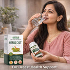 Akshar Ayurved Herbo Cyst Ayurvedic Breast Health Support Capsules | Herbal Supplement | Natural Hormonal Balance & Wellness Support for Women | 100% Herbal Formula | Daily Care Capsules