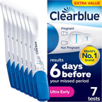 Clearblue Pregnancy Test, Ultra Early Detection (10 mIU/ml) Value Pack, Results 6 Days Early, 99% Accurate Results, 7 Tests