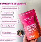 Pink Stork Morning Sickness Sweets Organic Raspberry Ginger, 30 Count | USDA Organic Ginger + Vitamin B6, Motion Sickness Support, Digestive Comfort + Heartburn Support, 30 Wrapped Drops