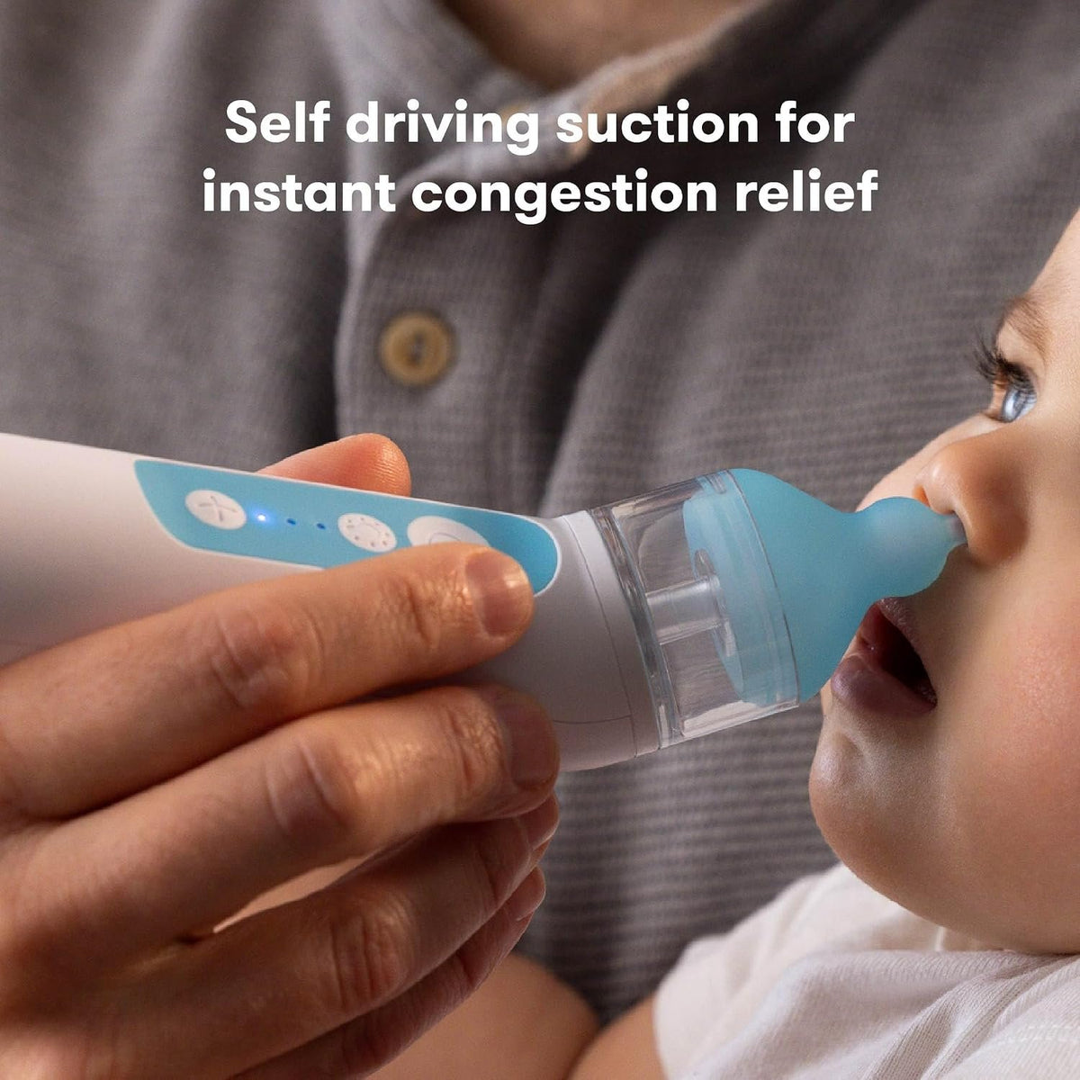 Frida Baby Electric NoseFrida Nasal Aspirator for Baby & Toddler, Essential | Nose Sucker for Congestion & Allergy Relief, Upgraded with 3 Suction Levels, 2 Silicone Tips, USB