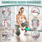 Muscle Roller Stick, Green, Hand Held Body Massager, 9 Rollers