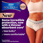 Always Discreet Boutique Incontinence & Postpartum Underwear for Women, Disposable, Maximum Protection, Large, 18 Count