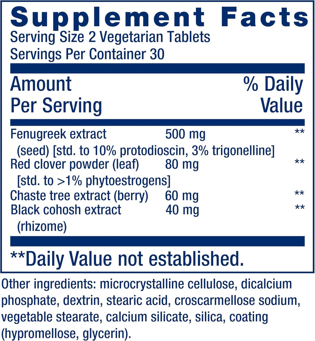 Life Extension Estrogen Balance Elite, Menopause Support Supplement, Hormone Balance, hot Flashes, Night Sweats, Vaginal Dryness, Gluten-Free, Non-GMO, Vegetarian, 60 Tablets.