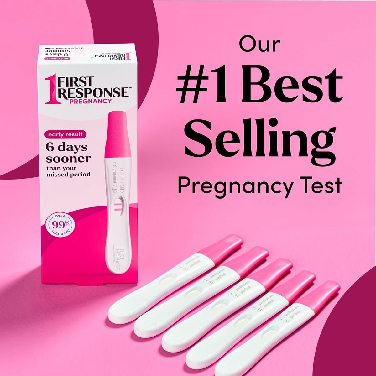 First Response Early Result Pregnancy Test, 5 Count Pack of 1,White