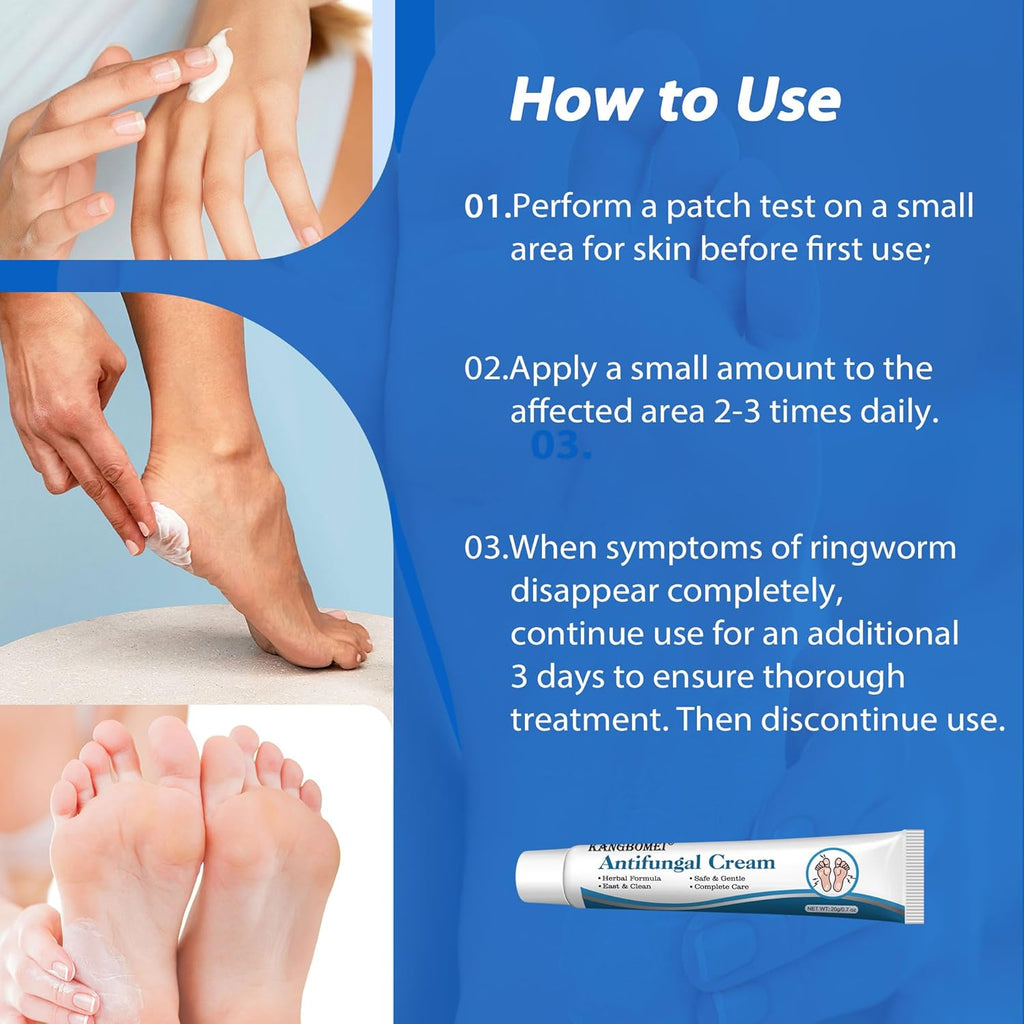 Antifungal Cream, Intensive Moisture for Dry, Itchy-Prone Skin, Soothes Irritated Areas on Groin, Feet, and Body