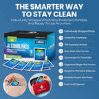 Alcohol Wipes for Injections - 100 Sterile Alcohol Prep Pads, Large Swabs