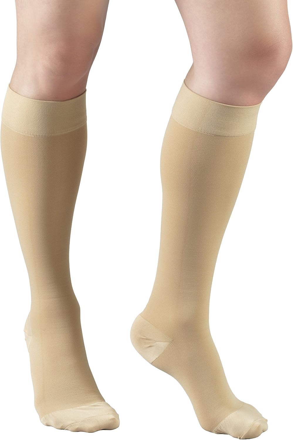 Truform 20-30 mmHg Compression Stockings for Men and Women, Knee High Length, Closed Toe