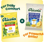 Ricola, Throat Care Max Honey Lemon, 34 Count | Made with Extra Menthol Liquid Center - Maximum Cough and Sore Throat Relief for Cold & Flu Symptoms - Herbal Lozenges