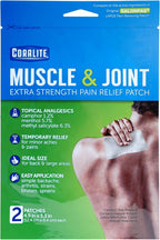 Coralite Pain Relieving Patch - Extra Strength Joint & Muscle Pain Relief Patches for Back Pain, Muscle Soreness and Joint Pain, 2 Patches Per Pack (24 Pack)