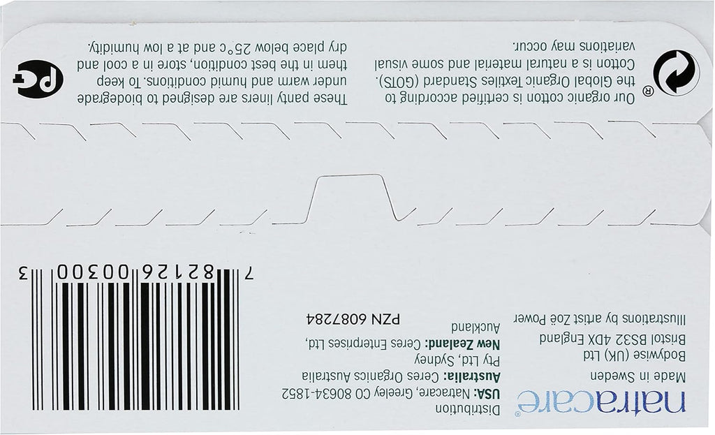 Natracare Mini Panty Liners 30 Pack, 30 count, Pack of 30