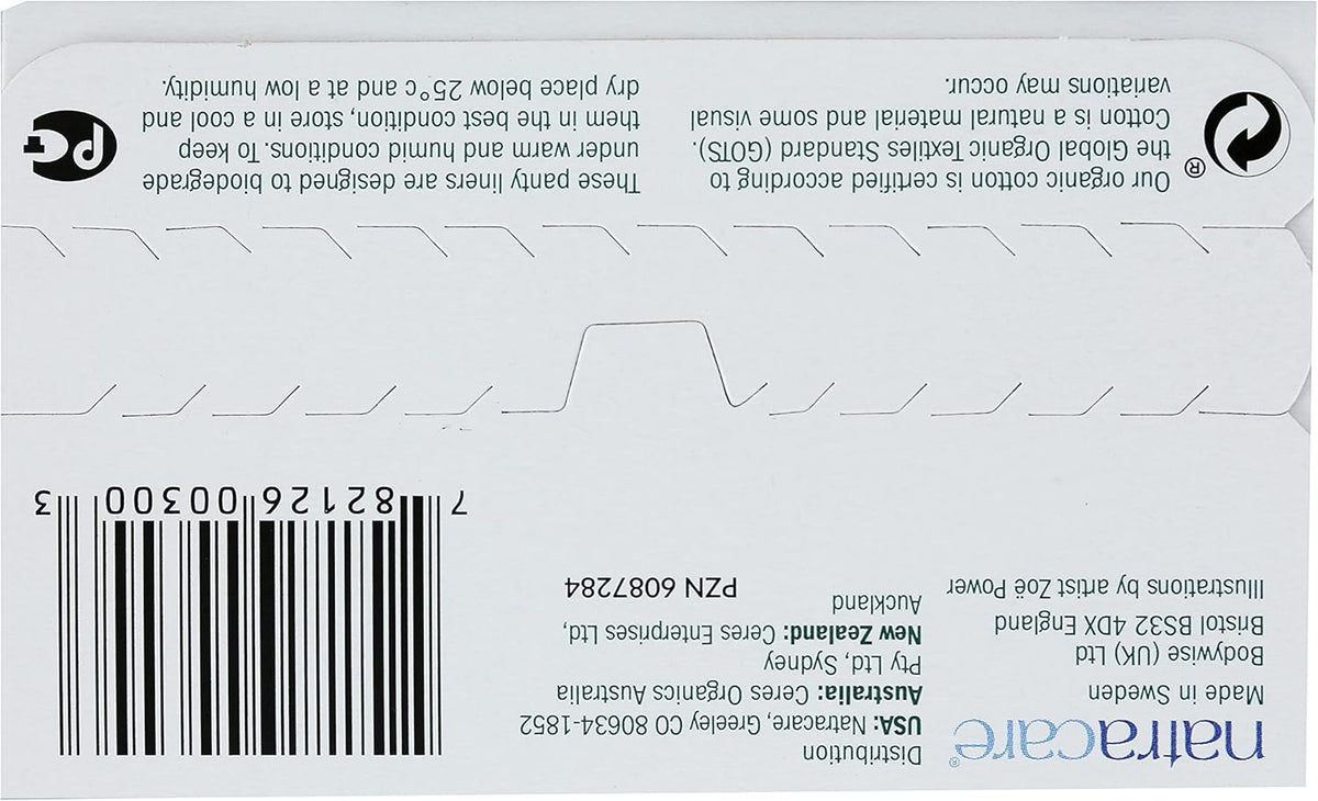 Natracare Mini Panty Liners 30 Pack, 30 count, Pack of 30