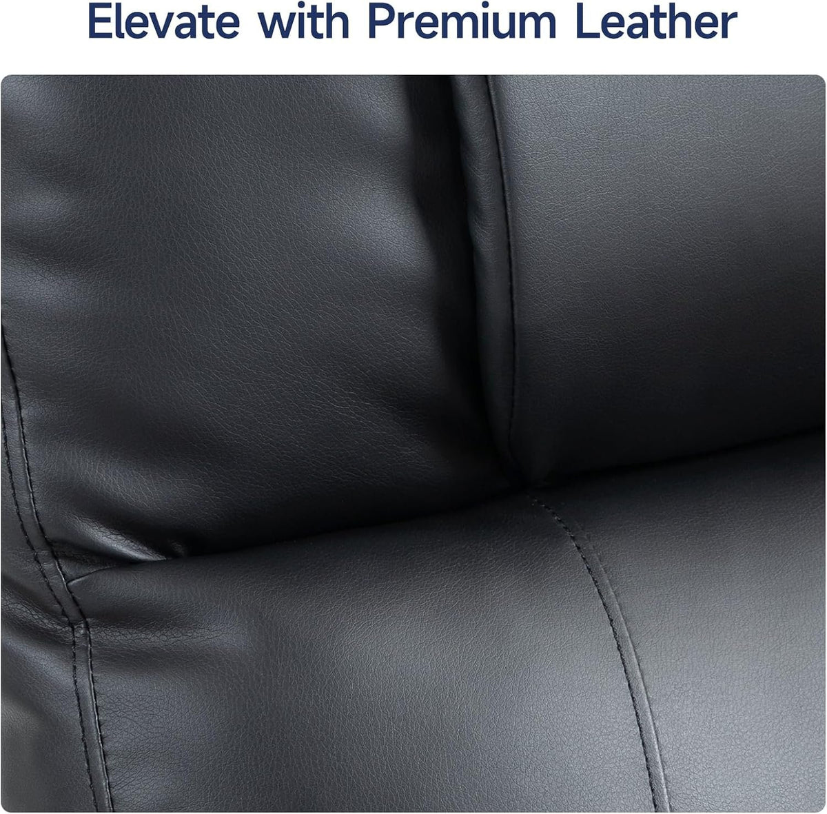 Power Lift Recliner Electric Chair for Elderly with USB Charge Port, Black | Fits 5'2"–5'9" Heights, PU Leather Recliner with Massage & Heat, 160° Adjustable Recline, Stand Assist, Remote, Cup Holders
