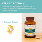 Himalaya USDA Organic Ginger Root Capsules, 60 Caplets, 60 Day Supply | Digestive Health Ginger Supplement for Nausea, Upset Stomach Relief, Occasional Bloating & Heartburn - Vegan, Non-GMO