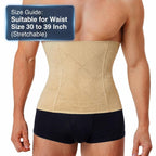 HSR Men's Waist Trainer Belt - Breathable Nylon, Double Layer Seamless Design for Abdominal Control, Abdominal Control Shaper, Tummy Control Shapewear (Fits Waist : 30 to 39 Inch)